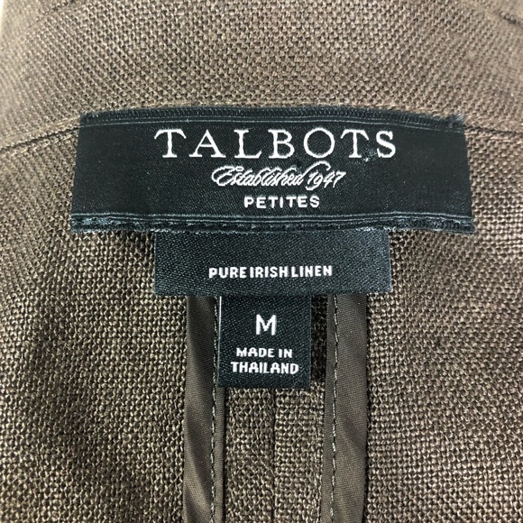 Talbots Irish Linen Jacket Petite Medium - Picture 5 of 6